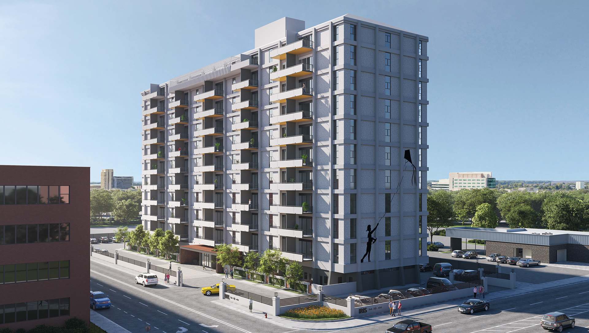Iris Luxury Apartments exterior rendering - Memphis, TN